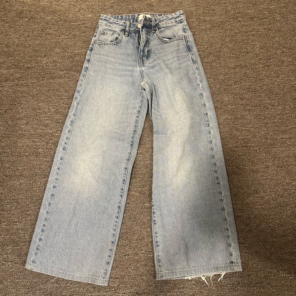 PacSun Light Blue Wide-Leg High-Rise Jeans